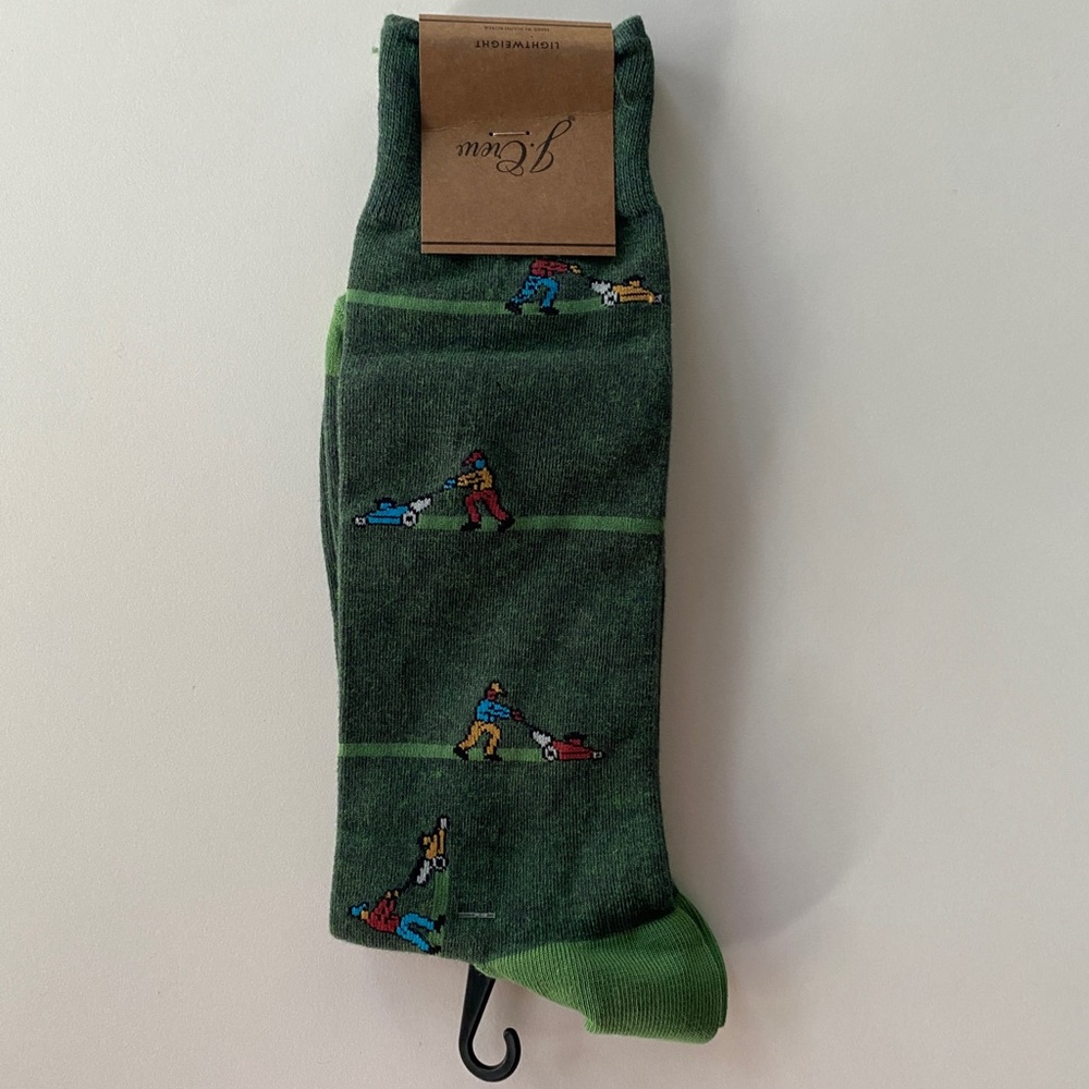 Green J. Crew Men's Lawn Mower Socks